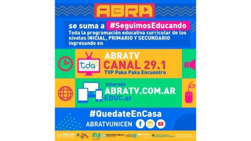 "Seguimos educando" en la pantalla de AbraTV